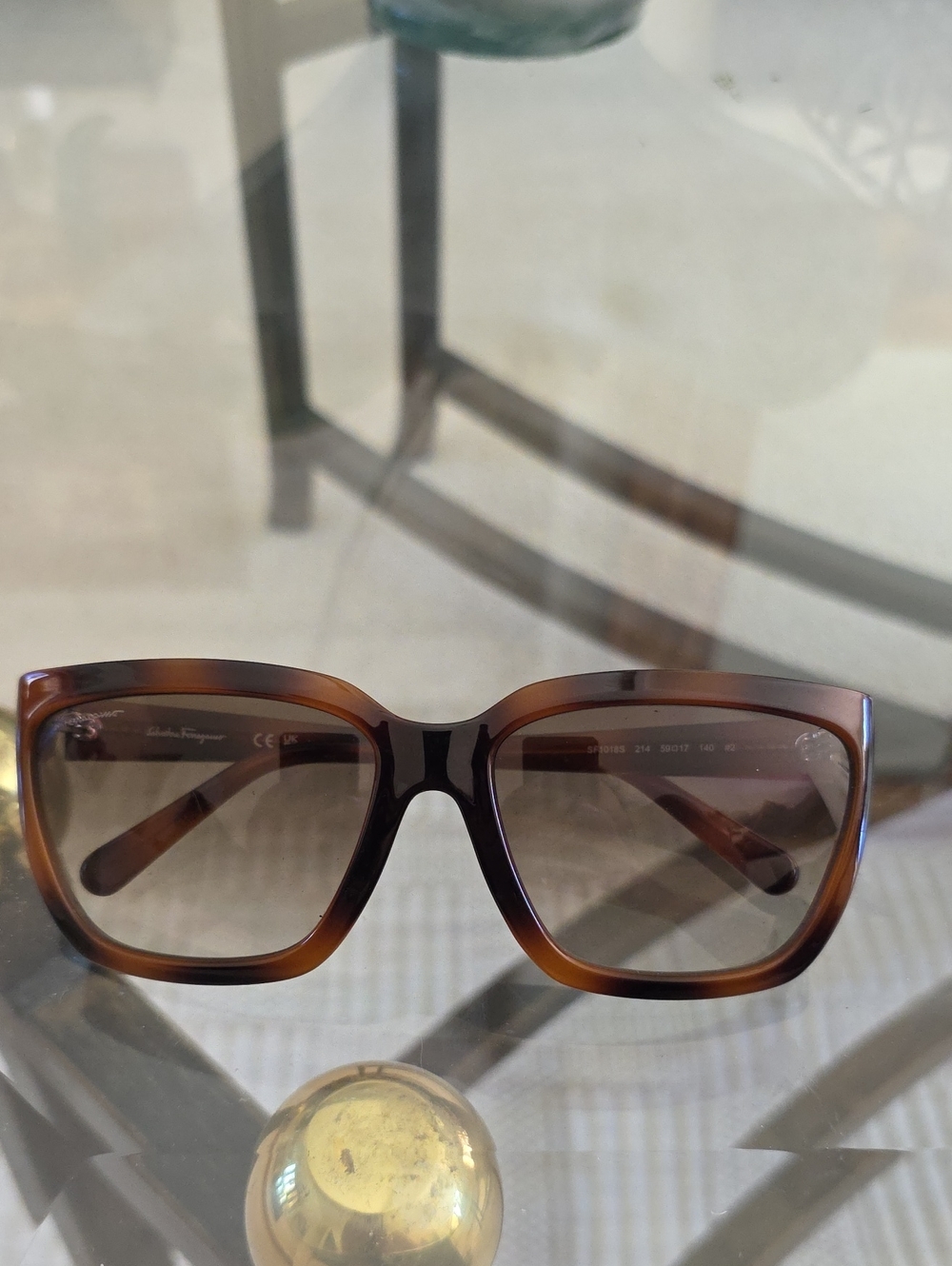 Salvatore Ferragamo SF1018S 214 Sunglasses Women's Tortoise/Brown Gradient 59mm